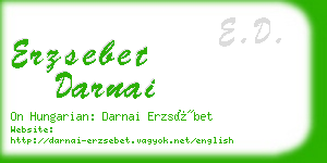 erzsebet darnai business card